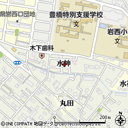 愛知県豊橋市東幸町水神周辺の地図