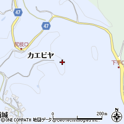 京都府木津川市加茂町尻枝カエビヤ周辺の地図