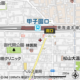 甲子園口 桜周辺の地図