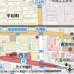 播州信用金庫西宮支店周辺の地図