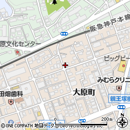 兵庫県芦屋市大原町24-18周辺の地図