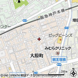 兵庫県芦屋市大原町17-12周辺の地図