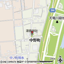 静岡県浜松市中央区中野町3087周辺の地図