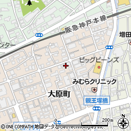 兵庫県芦屋市大原町17-13周辺の地図