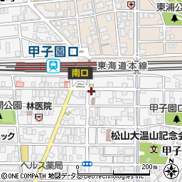 爽快館甲子園店周辺の地図