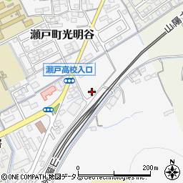 岡山県岡山市東区瀬戸町光明谷165-1周辺の地図