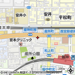 ダイドーメゾン阪神西宮駅前周辺の地図