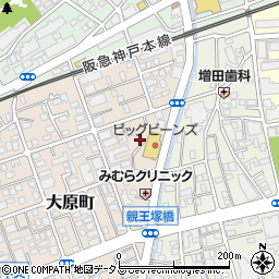 兵庫県芦屋市大原町16周辺の地図