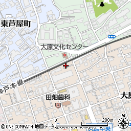 兵庫県芦屋市大原町21-1周辺の地図
