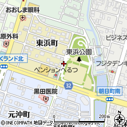 兵庫県赤穂市東浜町周辺の地図