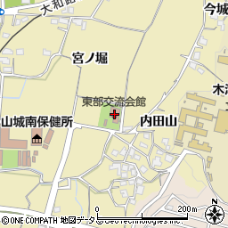 木津川市東部交流会館周辺の地図