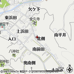愛知県知多郡南知多町内海北側周辺の地図