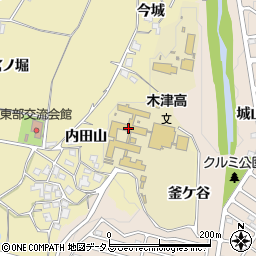 京都府立木津高等学校周辺の地図