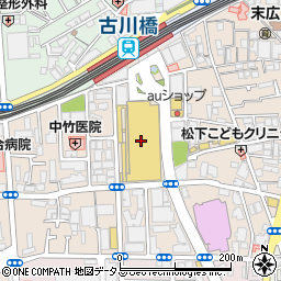 喫茶絹笠イオン古川橋駅前店周辺の地図