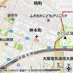 大阪府守口市神木町2周辺の地図