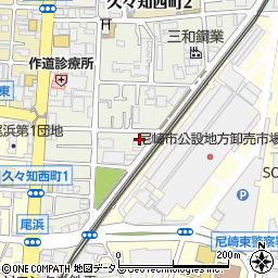 尼崎中央青果社員寮周辺の地図