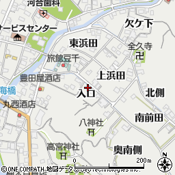 愛知県知多郡南知多町内海入口周辺の地図