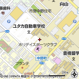 愛知県豊橋市中野町平北周辺の地図