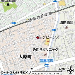 兵庫県芦屋市大原町16-9周辺の地図