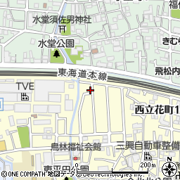 兵庫県尼崎市西立花町1丁目18-2周辺の地図