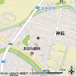 静岡県袋井市神長周辺の地図