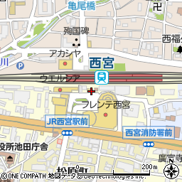 マクドナルドＪＲ西宮駅店周辺の地図
