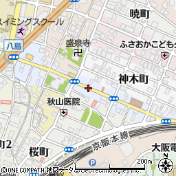 大阪府守口市竜田通周辺の地図