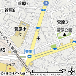 焼肉五苑 淡路店周辺の地図