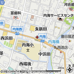 愛知県知多郡南知多町内海亥新田18周辺の地図