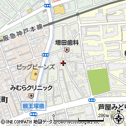 兵庫県芦屋市親王塚町10-11周辺の地図