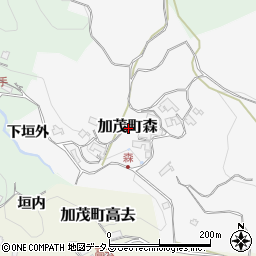 京都府木津川市加茂町森周辺の地図