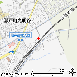 岡山県岡山市東区瀬戸町光明谷157周辺の地図