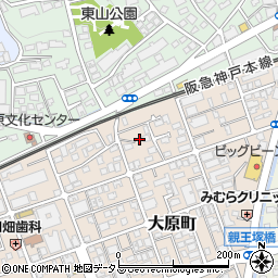 兵庫県芦屋市大原町24-7周辺の地図