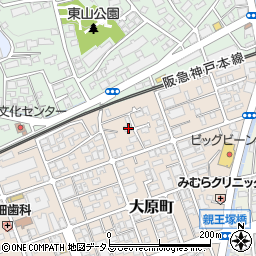 兵庫県芦屋市大原町24-11周辺の地図