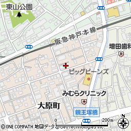兵庫県芦屋市大原町26-21周辺の地図