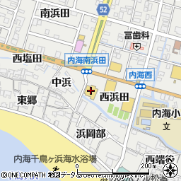 ファミリーマート内海店周辺の地図