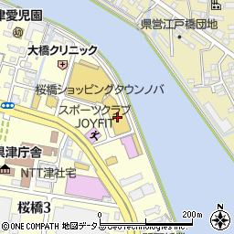 ダイソー津北店周辺の地図