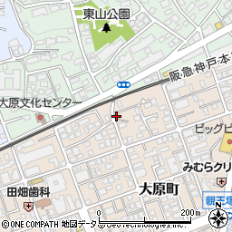 兵庫県芦屋市大原町24-5周辺の地図