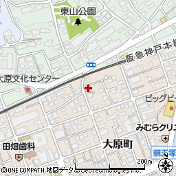 兵庫県芦屋市大原町24-6周辺の地図