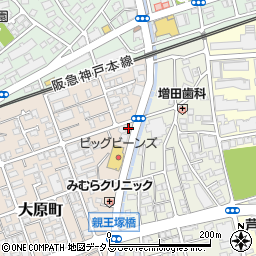 兵庫県芦屋市大原町16-15周辺の地図