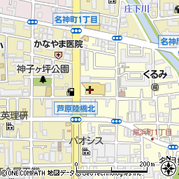 兵庫日産自動車　尼崎店周辺の地図