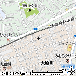 兵庫県芦屋市大原町24-8周辺の地図