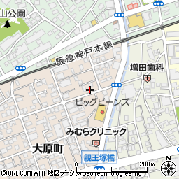 兵庫県芦屋市大原町26-17周辺の地図