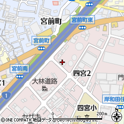 上馬伏配水場周辺の地図