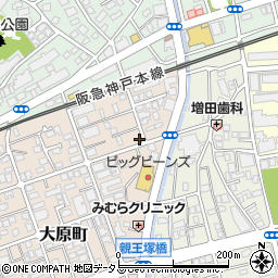 兵庫県芦屋市大原町26-15周辺の地図
