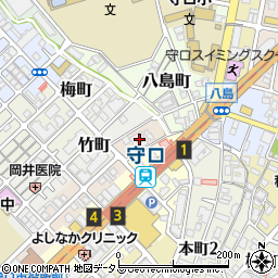 大阪府守口市松町1周辺の地図
