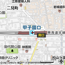 甲子園口駅周辺の地図