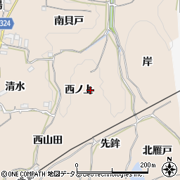 京都府木津川市加茂町観音寺（西ノ上）周辺の地図