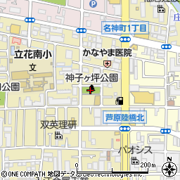 神子ヶ坪公園周辺の地図