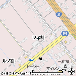 愛知県豊橋市神野新田町（ヲノ割）周辺の地図